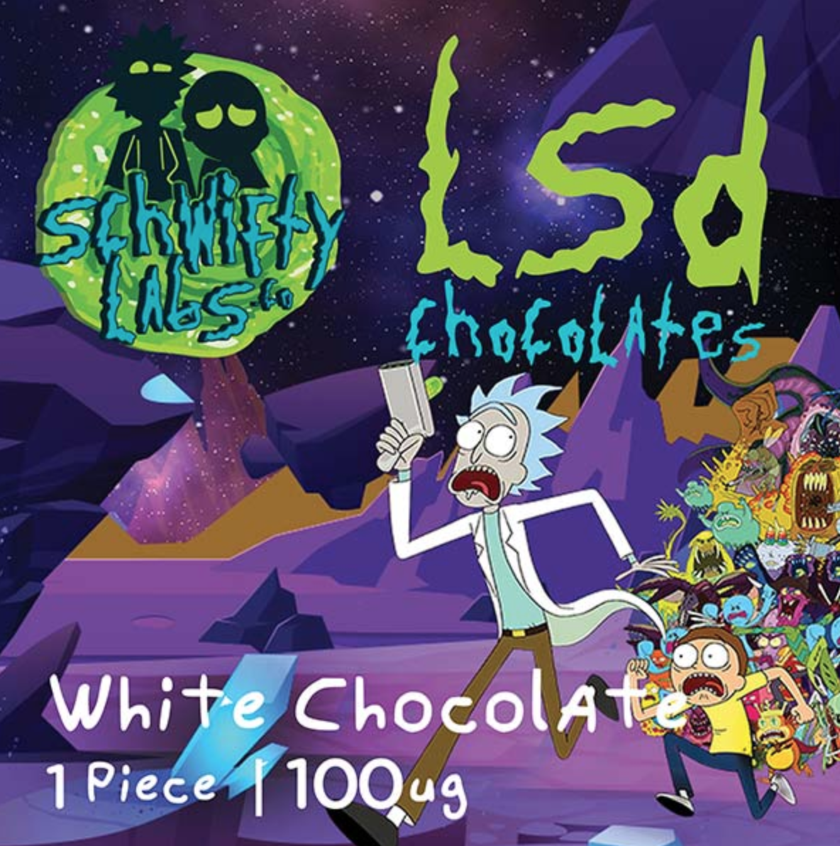 LSD Edible 100ug White Chocolate Schwifty Labs