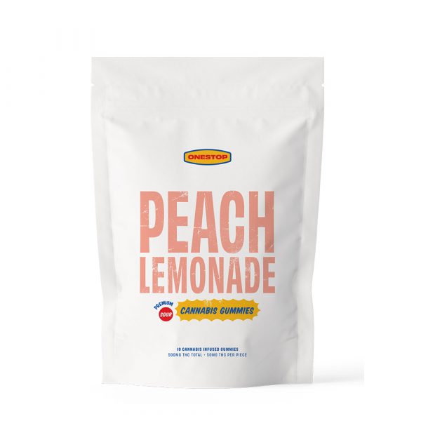 OneStop – Sour Peach Lemonade THC Gummies 500mg