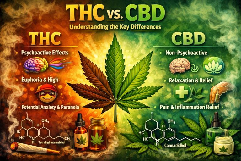 🌿 THC vs. CBD: Understanding the Key Differences